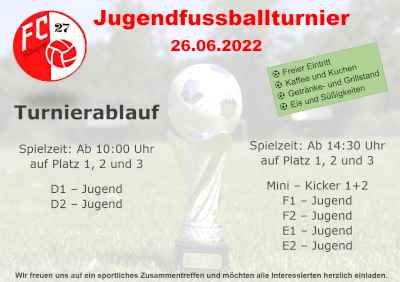 Jugendfussballturnier am 26.06.2022